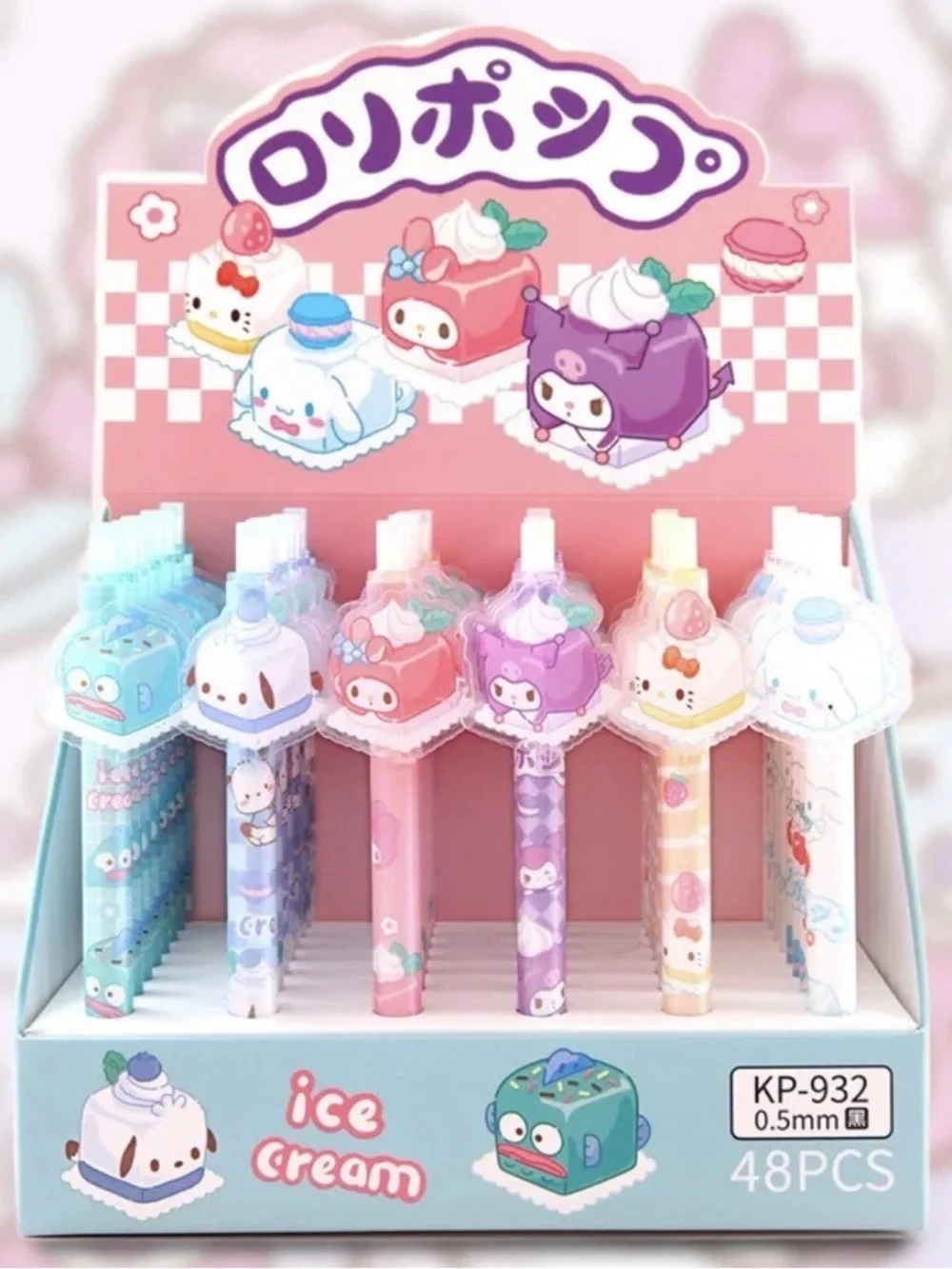 Sanrio Cake Topper Pens - Pastel Pink, Blue, Purple, Mint